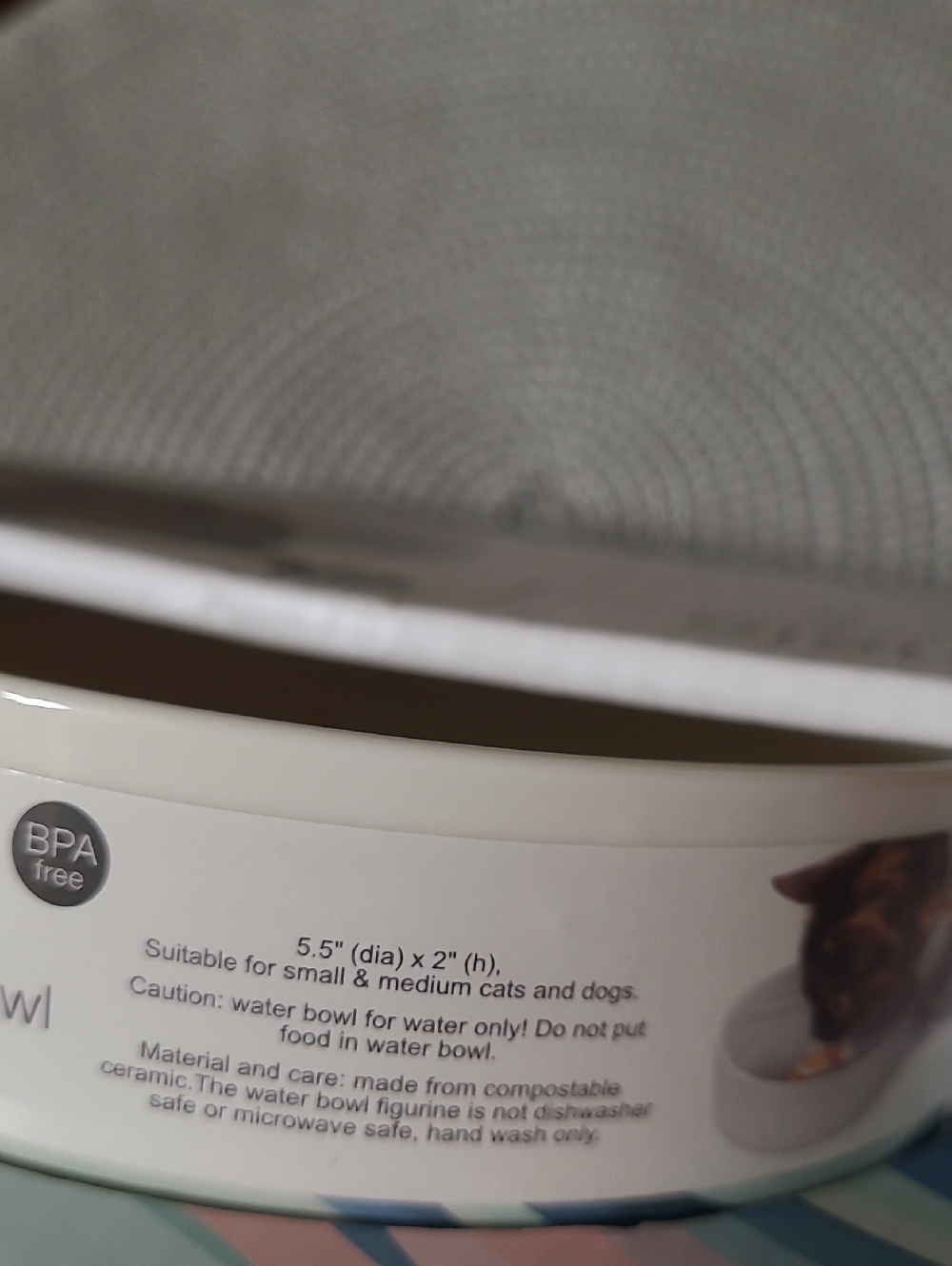 Kensie Ceramic Cat Water Bowl - Picture 4 of 6